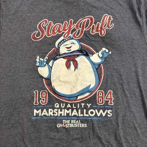 Official Ghostbusters Stay Puft Marshmellow Man Men's T-shirt American Classics - Picture 2 of 6